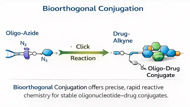 Bioorthogonal conjugation reaction between oligonucleotide and drug payload