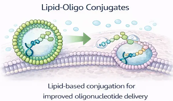 Lipid-oligo conjugates for membrane interaction and delivery
