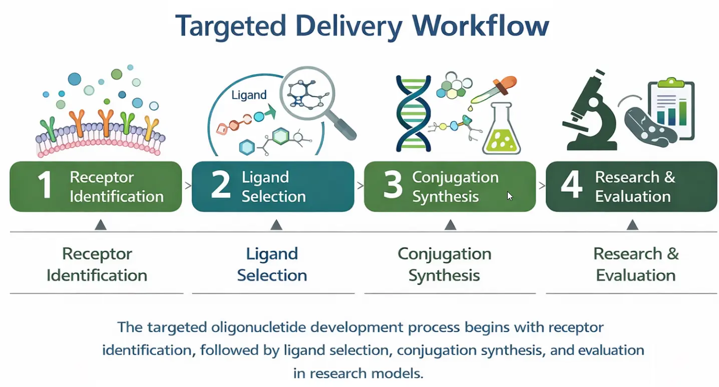 Targeted oligonucleotide delivery workflow