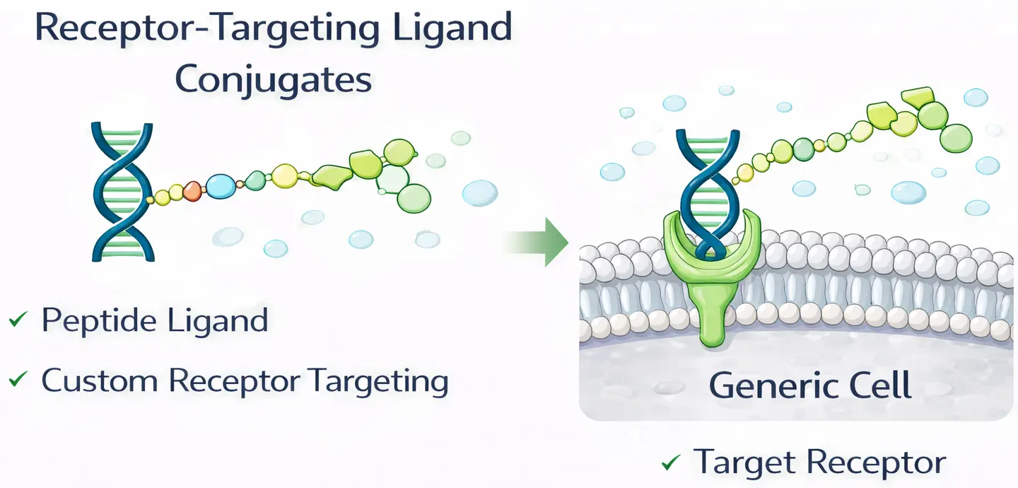 Receptor-targeting ligand oligonucleotide conjugates