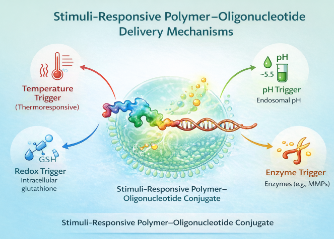 Oligonucleotide–polymer conjugation overview schematic
