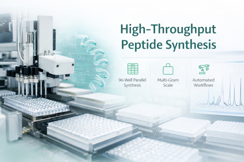 High-throughput peptide synthesis and peptide library workflows supporting epitope mapping projects