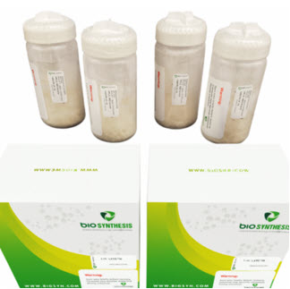 Representative large-scale RNA lots in bottles and labeled boxes.